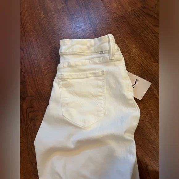 Mother Jeans The Roller Fray White NWT size 29 - Picture 4 of 8